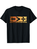 Men's T-Shirt Equality Is Greater Than Division Bold Text With Abstract Painted Symbols T Shirt