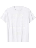 Men's T-Shirt Jesus Text Message Printed On White Cotton T Shirt