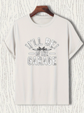 Men's T-Shirt Ill Be In The Garage Monochrome Outline Tools And Text T Shirt