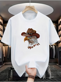 Men's T-Shirt Western Spirit With Cowboy Hat And Fierce Proud Eagle