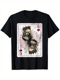 Men's T-Shirt Dark Artistic Illustration Playing Card Queen