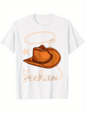 Men's T-Shirt Western Dream With Rope Loops And Classic Cowboy Hat