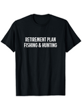Men's T-Shirt Retirement Plan Simple White Block Letters On Plain Cotton T Shirt