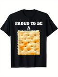 Men's T-Shirt Proud To Be A Realistic Baked Golden Cheese Cracker Display