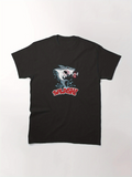 Men's T-Shirt Splashing Water With Excited Shark Jumping Over Waves