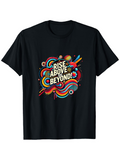 Men's T-Shirt Rise Above Beyond With Colorful Swirling Lines And Vibrant Abstract Pattern