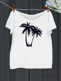 Men's T-Shirt Tropical Shadows Under Gentle Sun Set Palm Tree