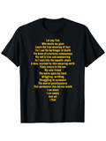 Men's T-Shirt Poetic Yellow Text Centered On Classic Black T Shirt