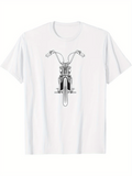 Men's T-Shirt Classic Retro Hand Drawn Art Motorcycle