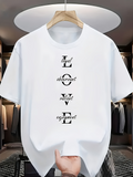 Men's T-Shirt Loyal Admiration Patient Enjoyment Vertical Lettering Love