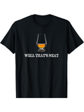 Men's T-Shirt Well Thats Neat Whiskey Glass With Amber Liquid Illustration