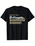 Men's T-Shirt And Then I Said Sound Waves Across A Modern Military Aircraft