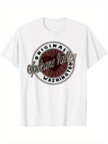 Men's T-Shirt Original Spokane Valley Classic Badge Emblem With Vintage Sunburst Design