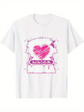 Men's T-Shirt And He Calls Me Mema Paint Splatter Heart Graphic Shirt