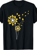 Men's T-Shirt Yellow Blossoms Flowing In The Breeze On A Gentle Dandelion
