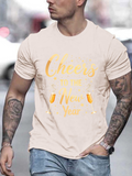 Men's T-Shirt Cheers To The New Year Toasting Champagne Flutes With Bubbly Celebration Moment