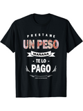 Men's T-Shirt White Lettering With Decorative Banners On Classic Black T Shirt