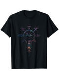 Men's T-Shirt Mystical Geometric Symbols With Neon Accents And Ornate Circular Design