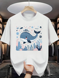 Men's T-Shirt Balei Underwater World With Coral Fish And Playful Whale