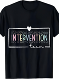 Men's T-Shirt Colorful Lettering With Framed Heart And Handwritten Words Intervention Team
