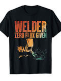 Men's T-Shirt Zero Flux Given Welding Mask With Colorful Faded Sparks Welder