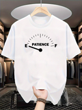Men's T-Shirt Patience Meter Graphic With Black Gauge And Bold Letters T Shirt