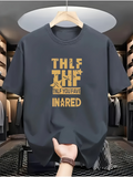 Men's T-Shirt Bold Lettering With Abstract Star Shapes On Simple Graphic Typography