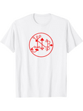 Men's T-Shirt Intricate Red Magical Circle Symbol With Mysterious Arcane Geometric Lines TShirt