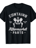 Men's T-Shirt Contains Aftermarket Parts With Vintage Skeleton Among Bone Hip Joint