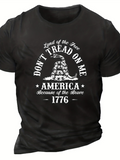 Men's T-Shirt Dont Tread On Me Coiled Snake With Patriotic Lettering Historic Year