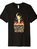 Men's T-Shirt Rising From Flames Under Crescent Moon Silhouette Woman