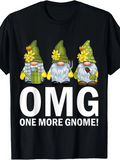 Men's T-Shirt OMG One More Gnome With Yellow Flowers And Garden Tools Gnome