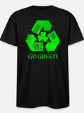 Men's T-Shirt Go Green Shamrock Recycle Arrows With Bold Green Lettering T Shirt