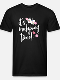 Men's T-Shirt Its Mahjong Time With Cute Tiles And Pink Cherry Blossoms Mahjong
