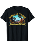 Men's T-Shirt Joshua Tree National Park Scenic Mountains With Desert Vegetation And Blue Sky Landscape