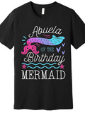 Men's T-Shirt Of The Birthday Mermaid With Colorful Decorative Mermaid Tail Graphic