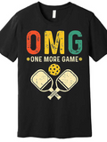 Men's T-Shirt One More Game Colorful Lettering With Two Paddles Under Ball