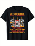 Men's T-Shirt Auto Mechanic Because Clean Fingernails Free Weekends And Stability Engine