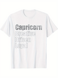 Men's T-Shirt Capricorn Creative Driven Loyal Zodiac Sign Traits T Shirt