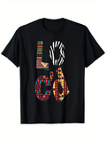 Men's T-Shirt LOCO Patterned Ethnic Motifs With Bold Letters Surrounded By Tribal Geometry