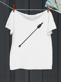 Men's T-Shirt Monochrome Minimalist Design With Stylish Arrow Silhouette Centered On Shirt Arrow