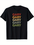 Men's T-Shirt Colorful Words In Rows With Simple Modern Lettering Gary