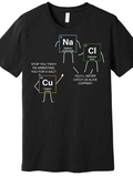 Men's T-Shirt Periodic Table Inspired Elements With Playful Cartoon Chemistry Characters