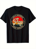 Men's T-Shirt Like A Grandpa Only Cooler Sunset Forest Silhouette With Bold Lettering Pap