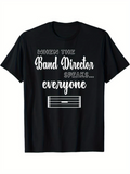 Men's T-Shirt When The Band Director Speaks Everyone Musical Score On Black Tee