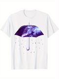 Men's T-Shirt Dreamy Storm Clouds Within A Purple Rain Umbrella