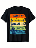 Men's T-Shirt Family Vacation Hawaii 2025 Making Memories Together With Sunset Palms