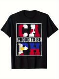 Men's T-Shirt Proud To Be Surrounded By Red White Blue Lettering Flags