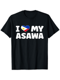 Men's T-Shirt I Love My Spouse With Heart Featuring Flag Colors Text Graphic