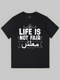 Men's T-Shirt Life Is Not Fair Handwritten Motif With Decorative Banner And Modern Typography T Shirt